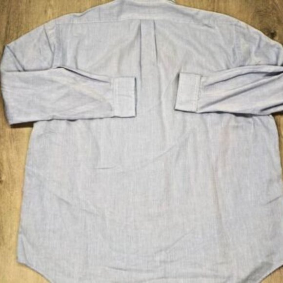 Ralph Lauren Mens Blue Dress Shirt Yarmouth Long Sleeve Formal Button Down 17-35 - Picture 3 of 10